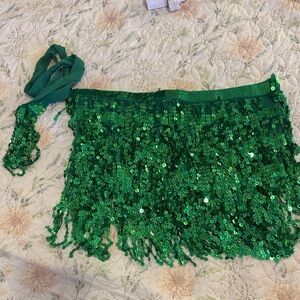 Zumba Fitness Green Sequin Skirt